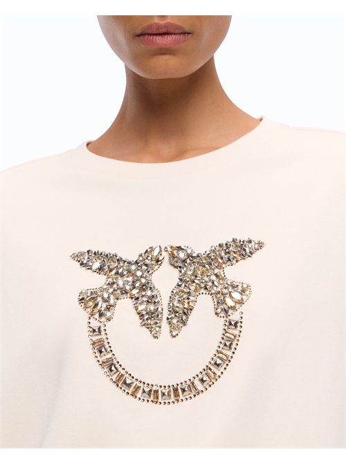 Felpa con logo Love Birds gioiello PINKO | 100534A3JQ/C21